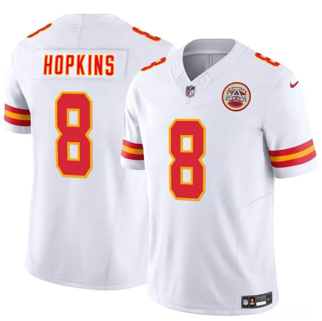 Youth Kansas City Chiefs #8 DeAndre Hopkins White 2024 F.U.S.E.Vapor Untouchable Limited Stitched Football Jersey