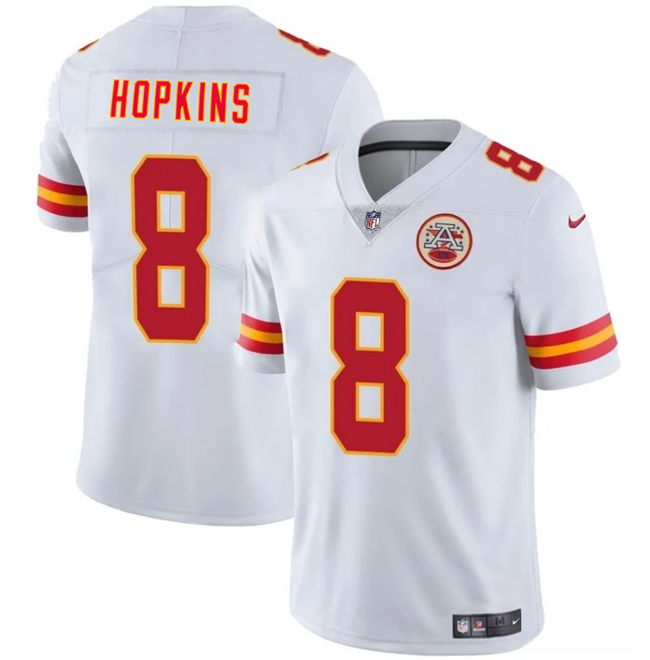 Youth Kansas City Chiefs #8 DeAndre Hopkins White Vapor Untouchable Limited Stitched Football Jersey