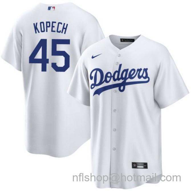 Nike Men's #45 Michael Kopech White Los Angeles Dodgers Home Stitched Baseball Jersey