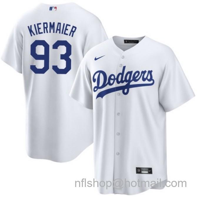 Nike Men's #93 Kevin Kiermaier White Los Angeles Dodgers Home Stitched Baseball Jersey