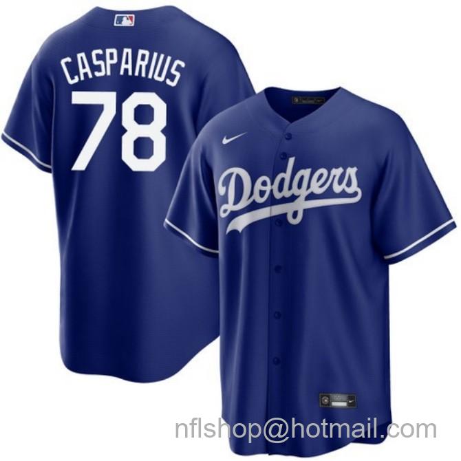 Nike Men's #78 Ben Casparius Los Angeles Dodgers Royal Alternate Stitched Baseball Jersey