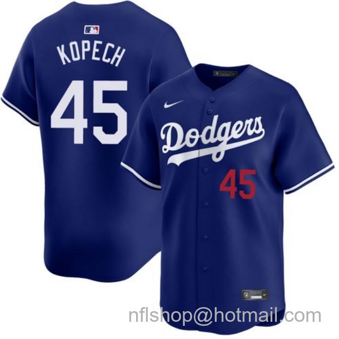 Nike Men's #45 Michael Kopech Los Angeles Dodgers Alternate Royal Limited Stitched Baseball Jersey