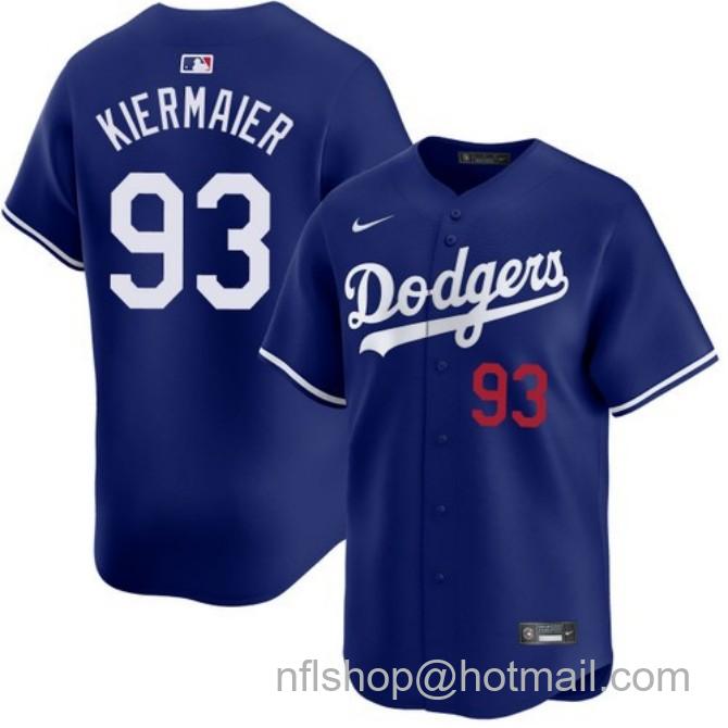 Nike Men's #93 Kevin Kiermaier Los Angeles Dodgers Alternate Royal Limited Stitched Baseball Jersey