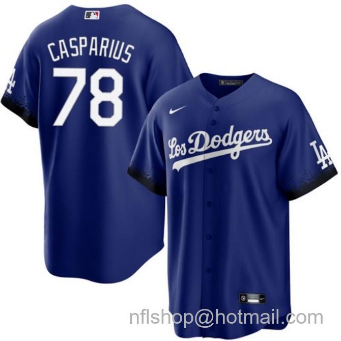 Nike Men's #78 Ben Casparius Royal Los Angeles Dodgers Los Dodgers City Connect Stitched Baseball Jersey