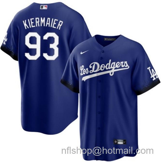 Nike Men's #93 Kevin Kiermaier Royal Los Angeles Dodgers Los Dodgers City Connect Stitched Baseball Jersey