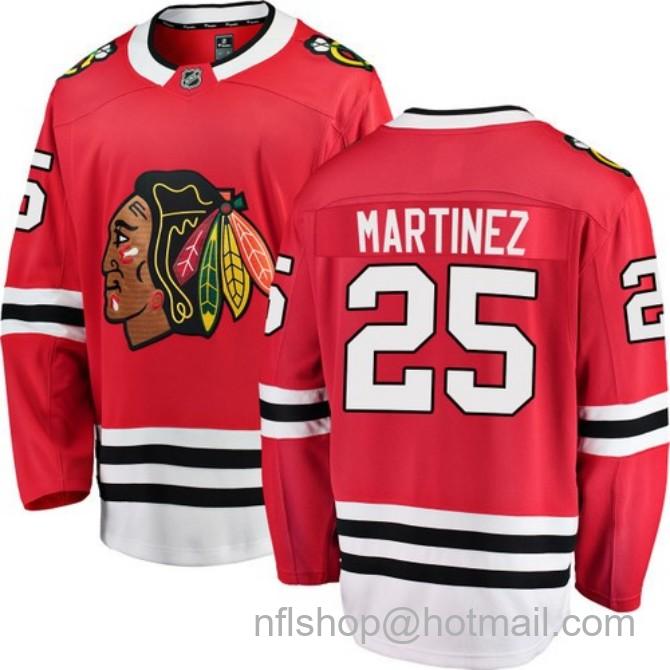 Men's #25 Alec Martinez Chicago Blackhawks Home Red Breakaway Fanatics Stitched Hockey Jersey