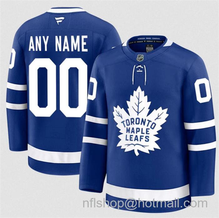 Customized Fanatics Men's Toronto Maple Leafs Blue 2024-25 Home Stitched Hockey Jersey