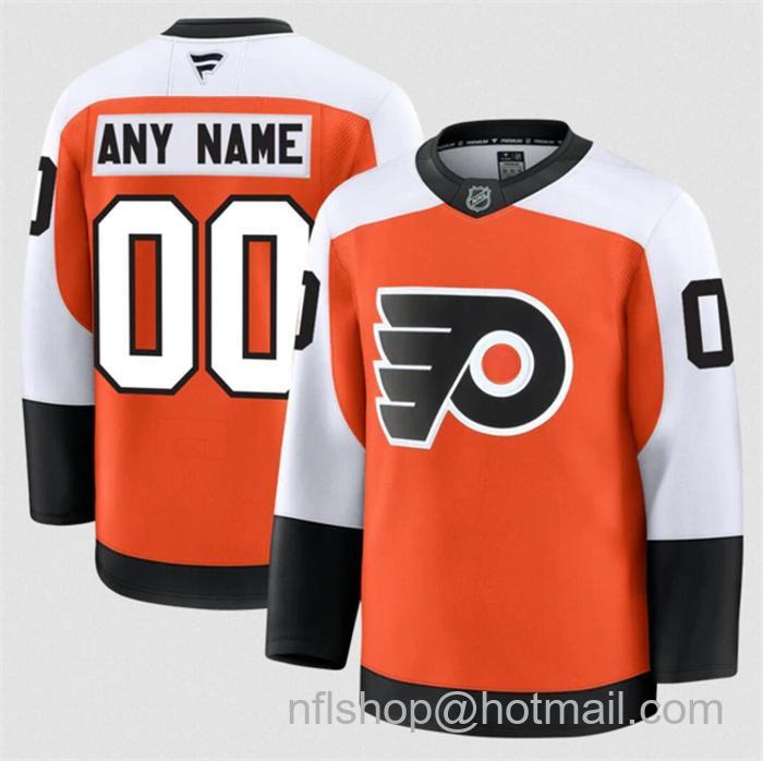 Customized Fanatics Men's Philadelphia Flyers Orange 2024-25 Home stitched Hockey Jersey