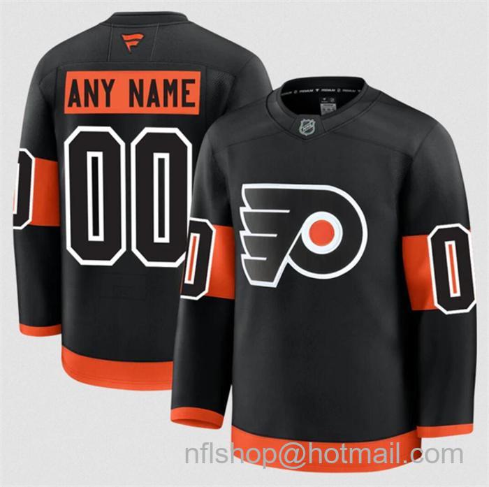 Customized Fanatics Men's Philadelphia Flyers Black 2024-25 Alternate stitched Hockey Jersey