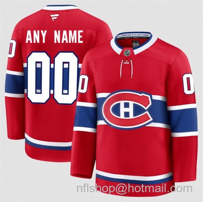 Customized Fanatics Men's Montreal Canadiens Red 2024-25 Home Stitched Hockey Jersey