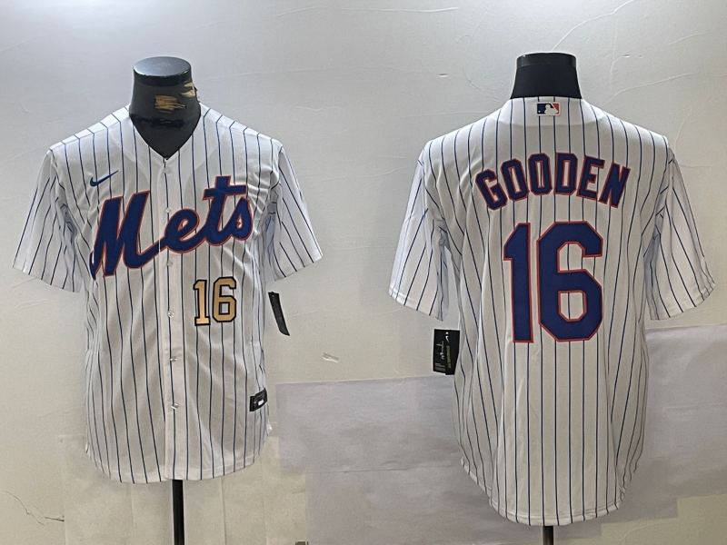 Men's New York Mets #16 Dwight Gooden White Cool Base Stitched Jerseys