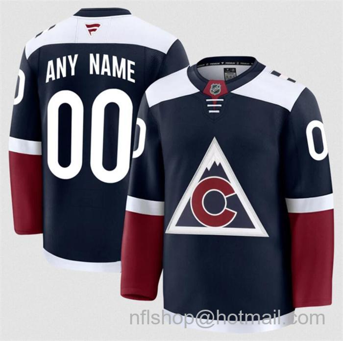 Customized Fanatics Men's Colorado Avalanche Navy 2024-25 Alternate Stitched Jersey