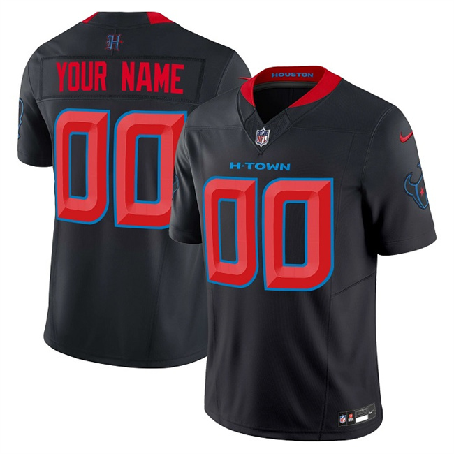 Customized Men's Houston Texans Navy 2024 2nd Alternate F.U.S.E Vapor Stitched jersey