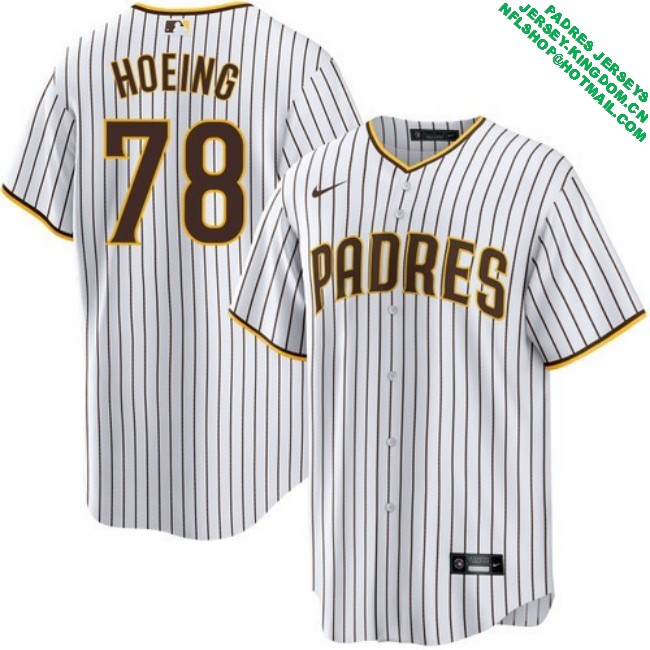 Nike Men's #78 Bryan Hoeing San Diego Padres Home Stitched MLB Baseball Jersey - White