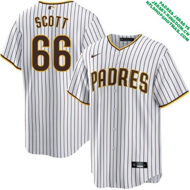 Nike Men's #66 Tanner Scott San Diego Padres Home Stitched MLB Baseball Jersey - White