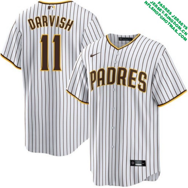 Nike Men's #11 Yu Darvish San Diego Padres Home Stitched MLB Baseball Jersey - White