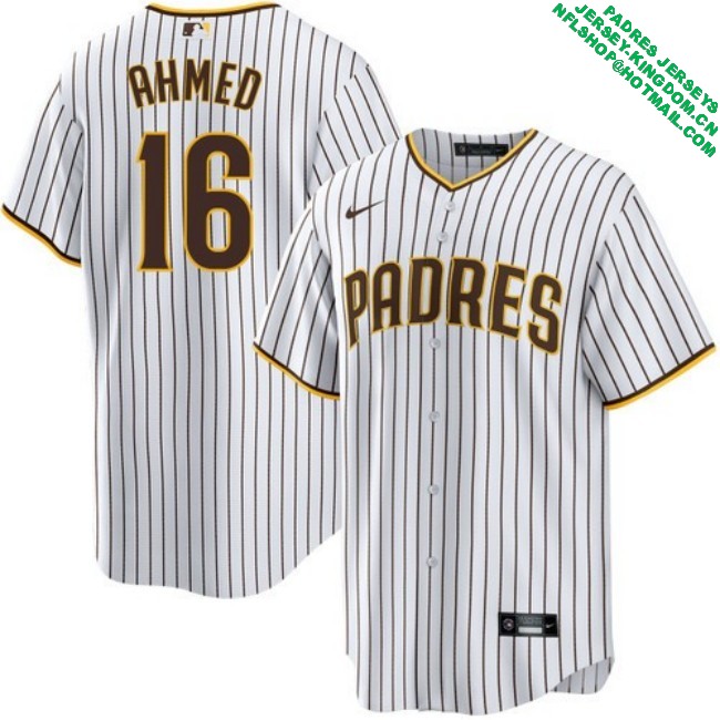 Nike Men's #16 Nick Ahmed San Diego Padres Home Stitched MLB Baseball Jersey - White