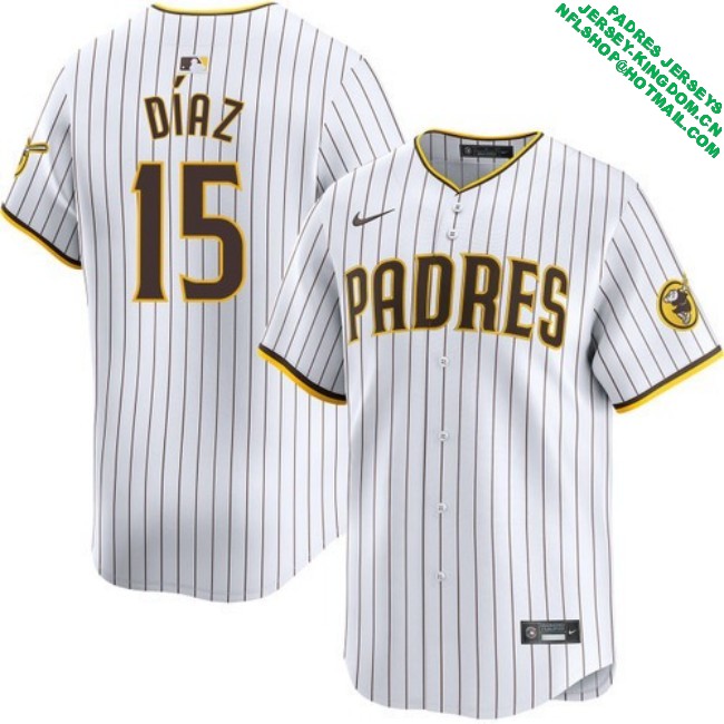 Nike Men's #15 Elias Diaz San Diego Padres Home Limited Stitched MLB Baseball Jersey - White