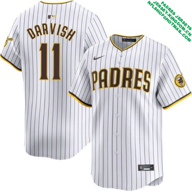 Nike Men's #11 Yu Darvish San Diego Padres Home Limited Stitched MLB Baseball Jersey - White