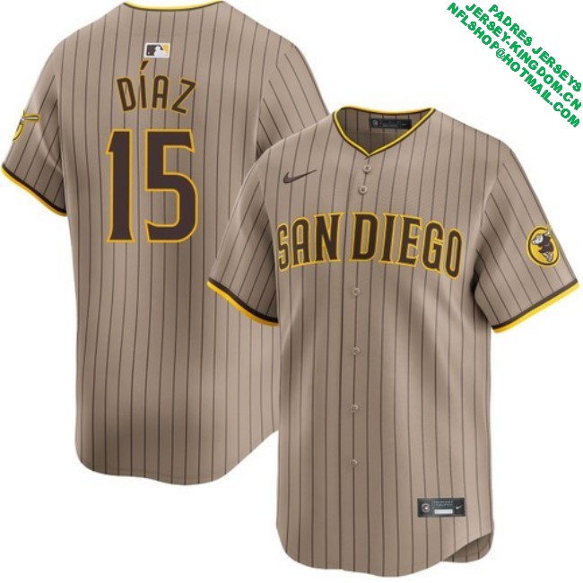 Nike Men's #15 Elias Diaz San Diego Padres Alternate Limited Stitched MLB Baseball Jersey - Brown