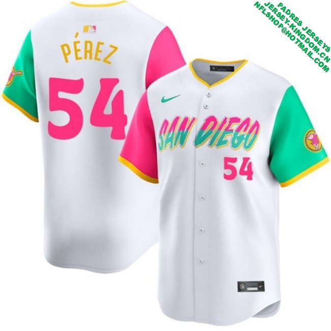 Nike Men's #54 Martin Perez San Diego Padres City Connect Limited Stitched MLB Baseball Jersey - White