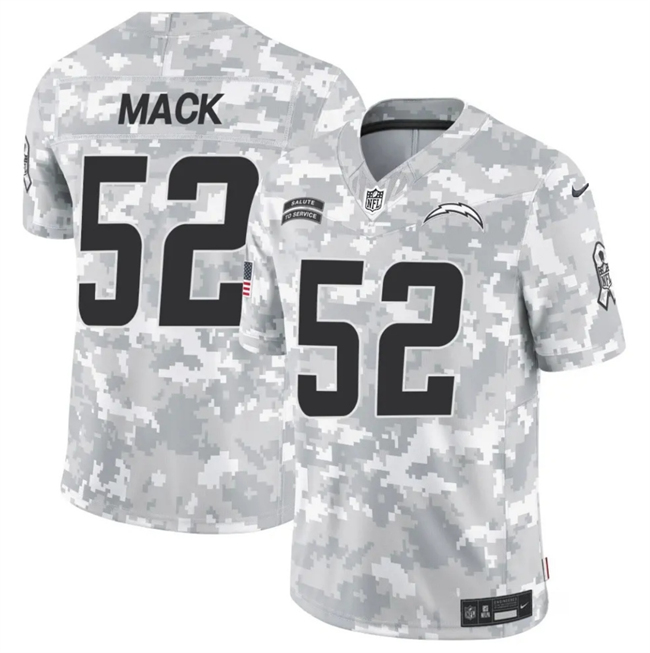 Men's Los Angeles Chargers #52 Khalil Mack2024 F.U.S.E Arctic Camo Salute to Service Limited Stitched Football Jersey