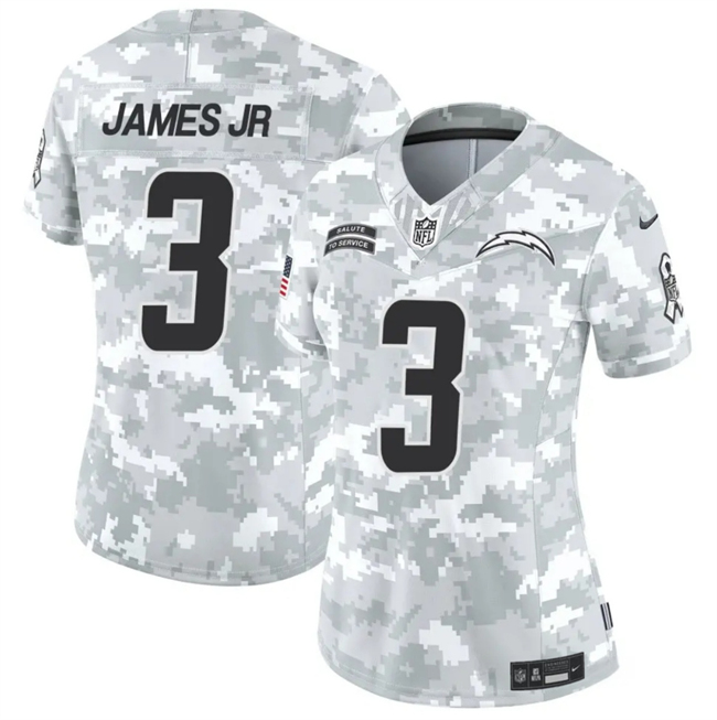 Women's Los Angeles Chargers #3 Derwin James Jr. 2024 F.U.S.E Arctic Camo Salute to Service Limited Stitched Football Jersey(Run Small)