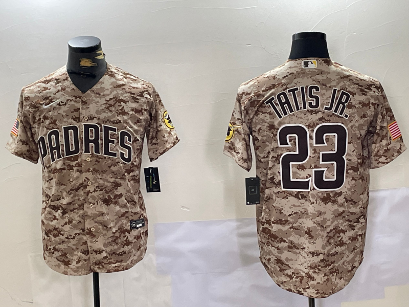 Men's San Diego Padres #23 Fernando Tatis Jr Camo Stitched Cool Base Nike Jersey