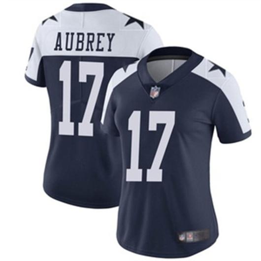 Women's Dallas Cowboys #17 Brandon Aubrey Limited Navy Thanksgiving Vapor Untouchable Stitched Jersey