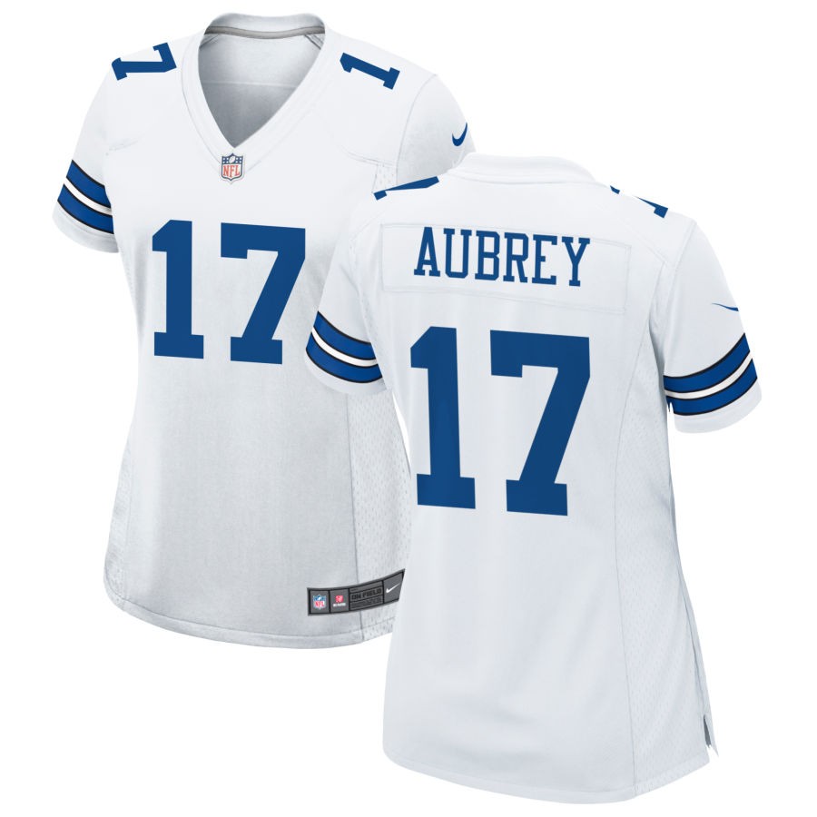 Women's Dallas Cowboys #17 Brandon Aubrey Game White Vapor Untouchable Stitched Jersey