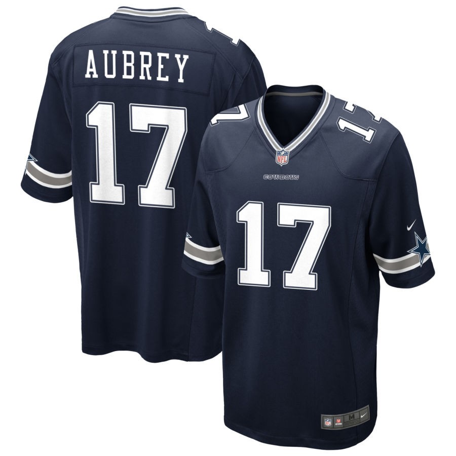 Men's Dallas Cowboys #17 Brandon Aubrey Game Navy Vapor Untouchable Stitched Jersey