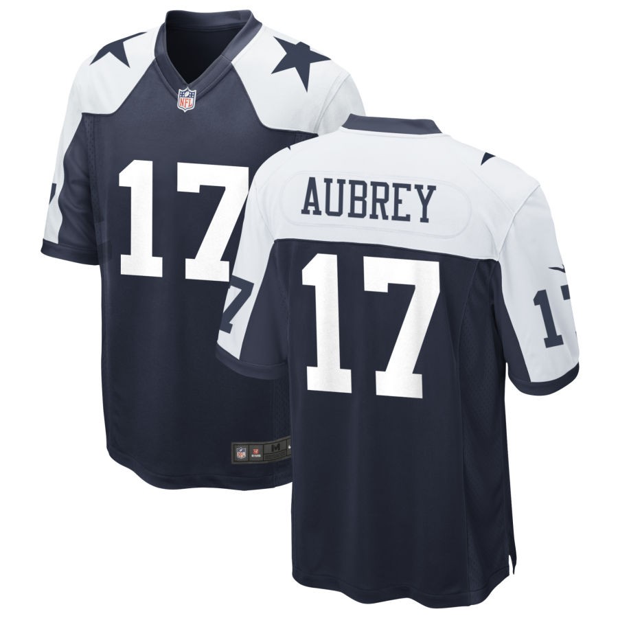 Men's Dallas Cowboys #17 Brandon Aubrey Navy Thanksgiving Vapor Untouchable Game Jersey