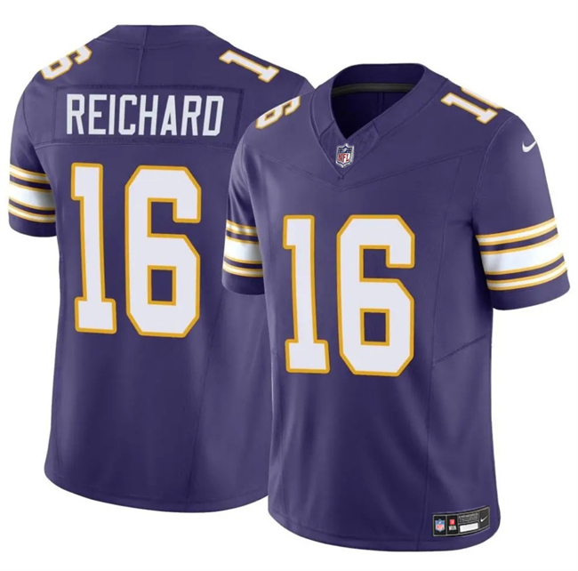 Men's Minnesota Vikings #16 Will Reichard Purple 2023 F.U.S.E. Throwback Vapor Untouchable Limited Stitched Jersey