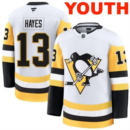 Youth Pittsburgh Penguins Fanatics Kevin Hayes Authentic 2024-25 Away White Stitched NHL Hockey Jersey