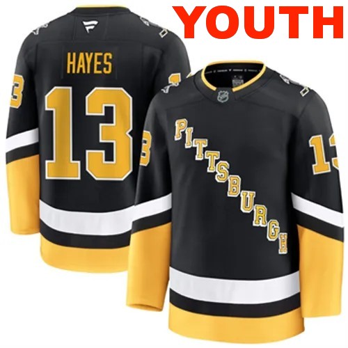 Youth Pittsburgh Penguins Fanatics Kevin Hayes Authentic 2024-25 Alternate Black Stitched NHL Hockey Jersey