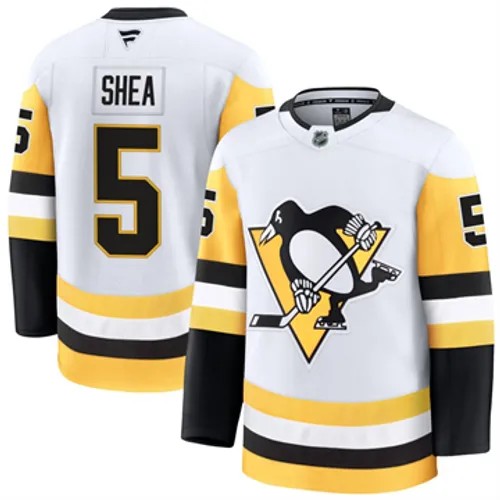 Men's Pittsburgh Penguins Fanatics Ryan Shea Authentic 2024-25 Away White Stitched NHL Hockey Jersey