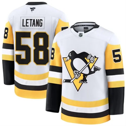 Men's Pittsburgh Penguins Fanatics Kris Letang Authentic 2024-25 Away White Stitched NHL Hockey Jersey