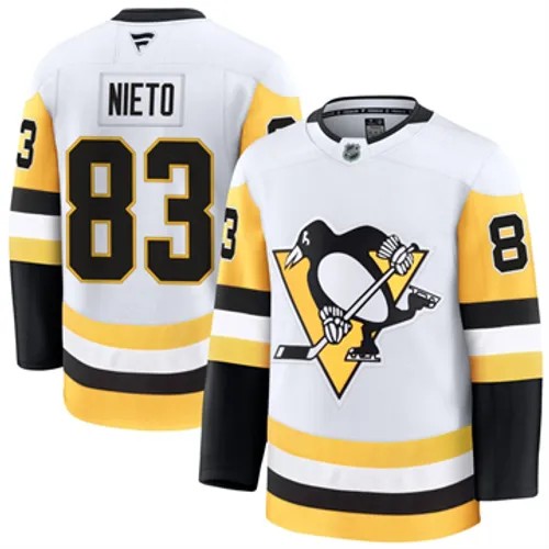 Men's Pittsburgh Penguins Fanatics Matt Nieto Authentic 2024-25 Away White Stitched NHL Hockey Jersey