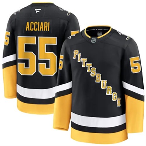 Men's Pittsburgh Penguins Fanatics Noel Acciari Authentic 2024-25 Alternate Black Stitched NHL Hockey Jersey