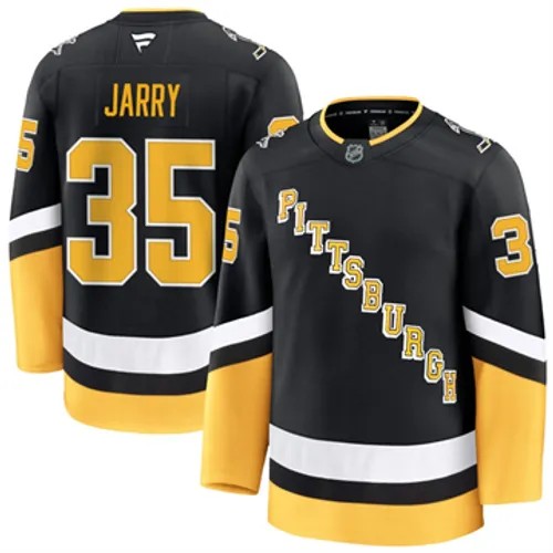 Men's Pittsburgh Penguins Fanatics Tristan Jarry Authentic 2024-25 Alternate Black Stitched NHL Hockey Jersey