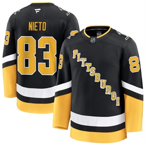 Men's Pittsburgh Penguins Fanatics Matt Nieto Authentic 2024-25 Alternate Black Stitched NHL Hockey Jersey