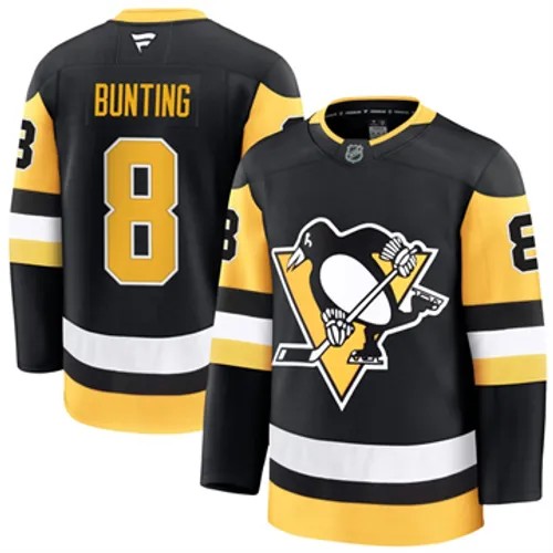 Men's Pittsburgh Penguins Fanatics Michael Bunting Authentic 2024-25 Home Black Stitched NHL Hockey Jersey