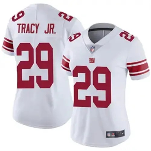 Women's New York Giants #29 Tyrone Tracy Jr. Vapor Limited White Nike Stitched NFL Football Jersey