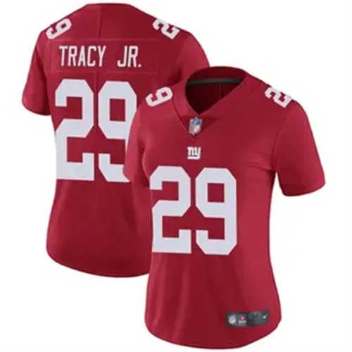 Women's New York Giants #29 Tyrone Tracy Jr. Vapor Limited Inverted Red Nike Stitched NFL Football Jersey