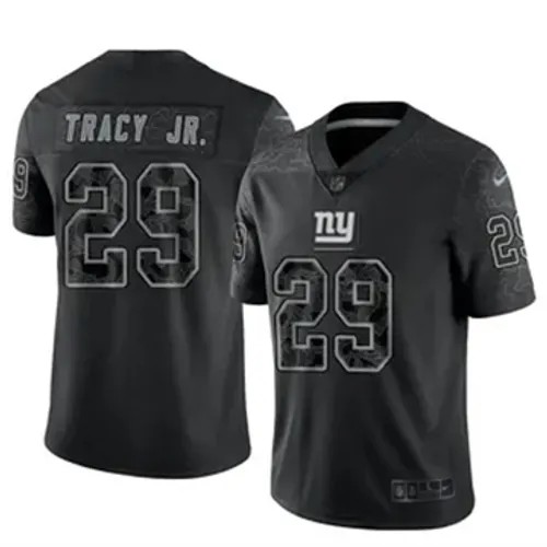 Men's New York Giants #29 Tyrone Tracy Jr. Vapor Limited Reflective Black Nike Stitched NFL Football Jersey