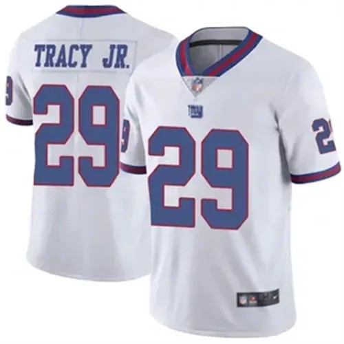 Men's New York Giants #29 Tyrone Tracy Jr. Vapor Limited Color Rush White Nike Stitched NFL Football Jersey