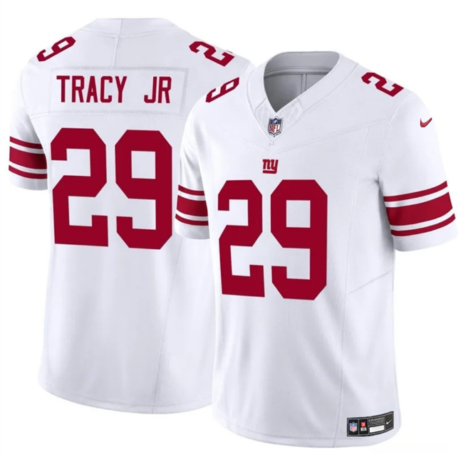 Men's New York Giants #29 Tyrone Tracy Jr White 2023 F.U.S.E. Vapor Untouchable Limited Stitched Jersey