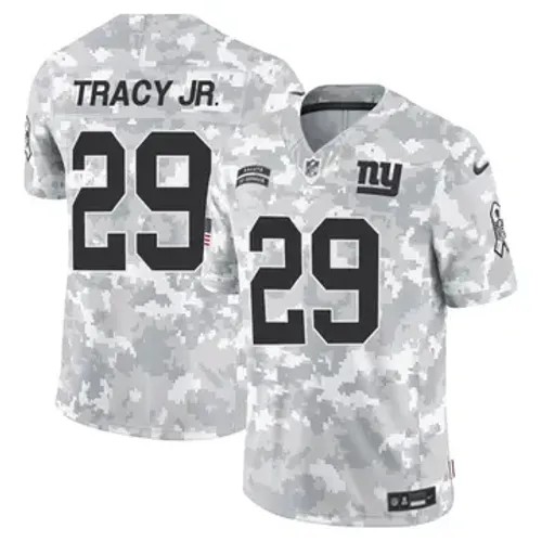 Men's New York Giants #29 Tyrone Tracy Jr. Vapor F.U.S.E. Limited 2024 Salute to Service Arctic Camo Nike Stitched NFL Football Jersey