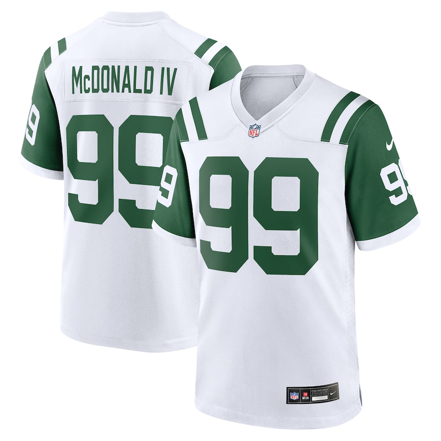 Men's New York Jets #99 Will McDonald IV White Classic Alternate Vapor Limited Football Stitched Jersey