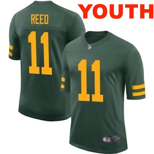 Youth Green Bay Packers Nike #11 Jayden Reed Vapor Limited Alternate Green Stitched NFL Jersey